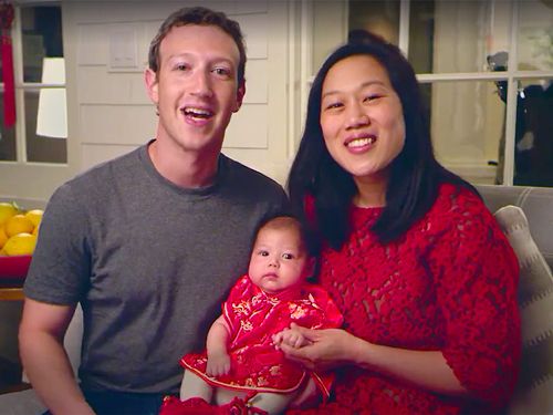 Một gia đình hạnh phúc của ông chủ Facebook.